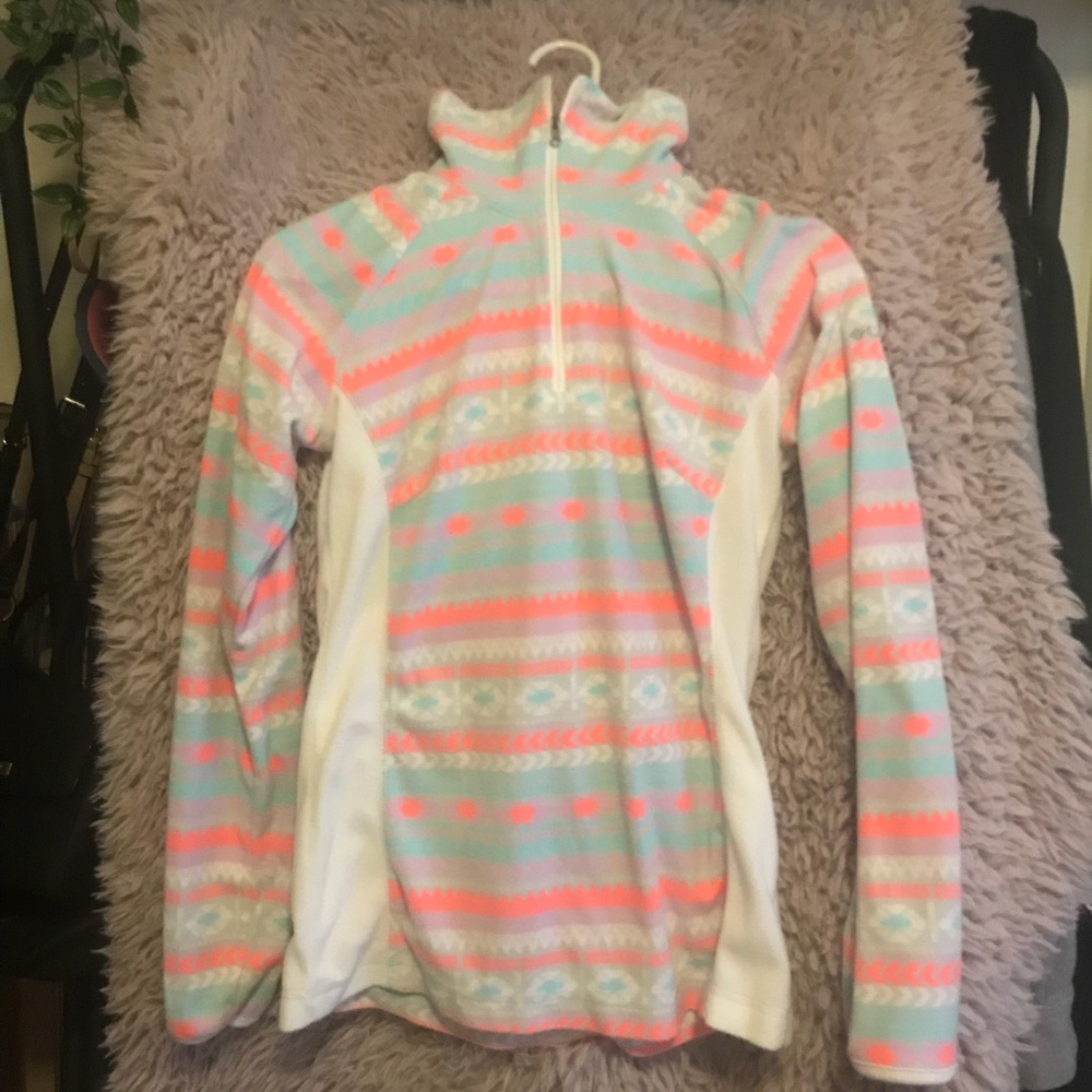 Columbia quarter zip patterned fleece